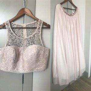 Plus Size Prom Dress - 2 piece